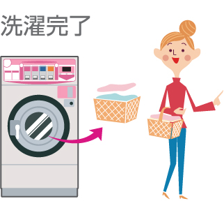 洗濯完了